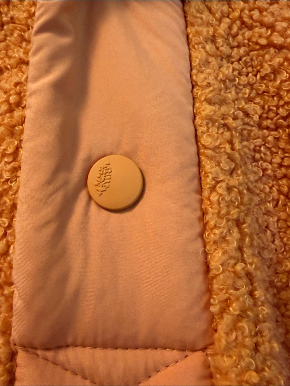 FP Movement by Free People Fuzzy Was She Fleece Pullover Jacket in Orange - Picture 3 of 9